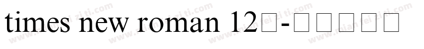 times new roman 12号字体转换